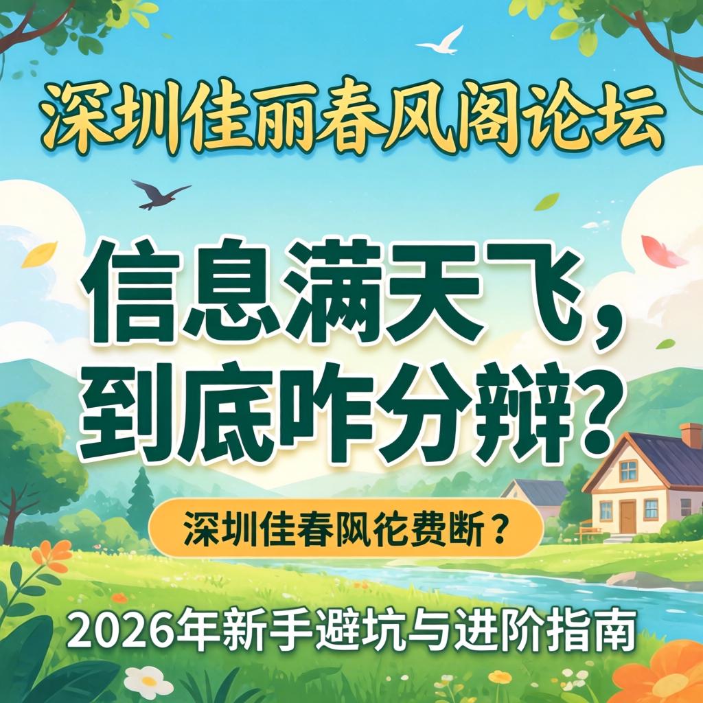 深圳佳丽春风阁论坛，信息满天飞，到底咋分辨？2026年新手避坑与进阶指南
