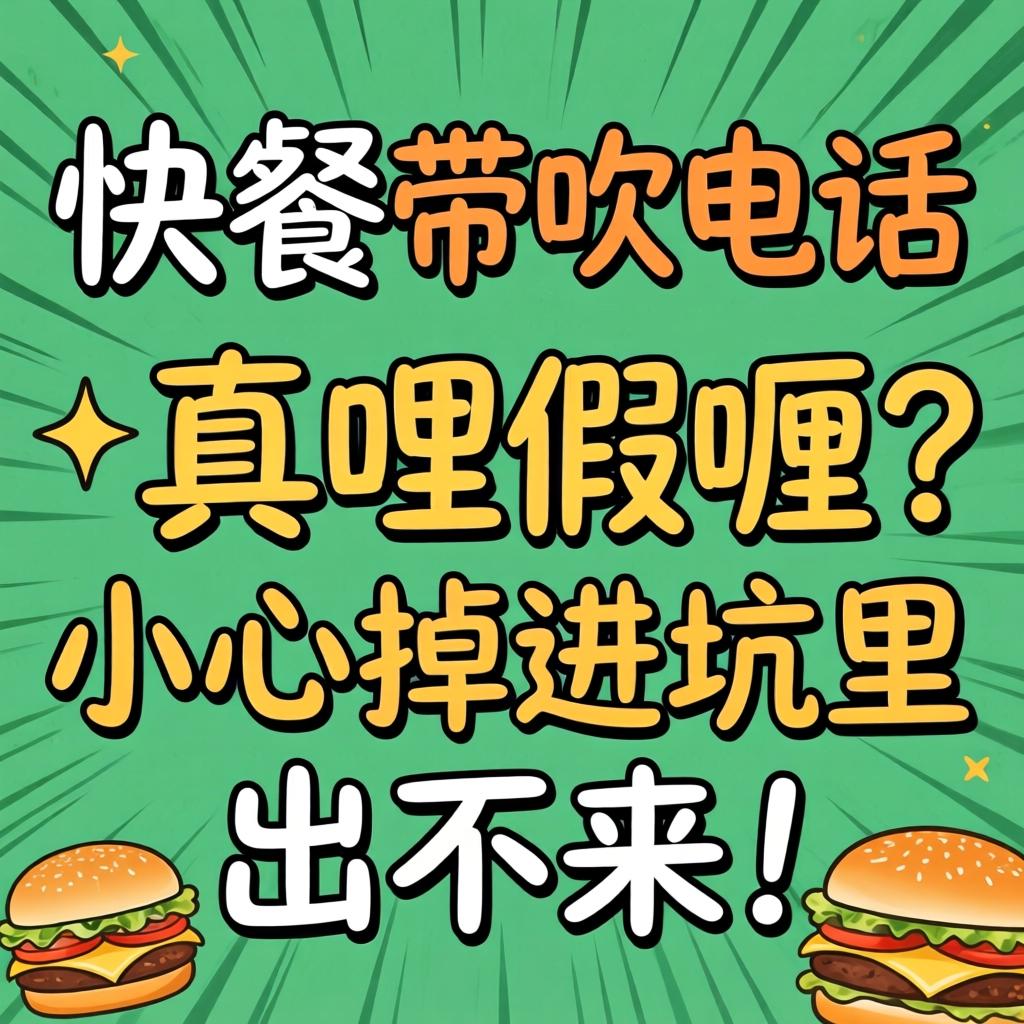 “快餐300带吹电话”是真哩假哩？幼心掉进坑里出不来！