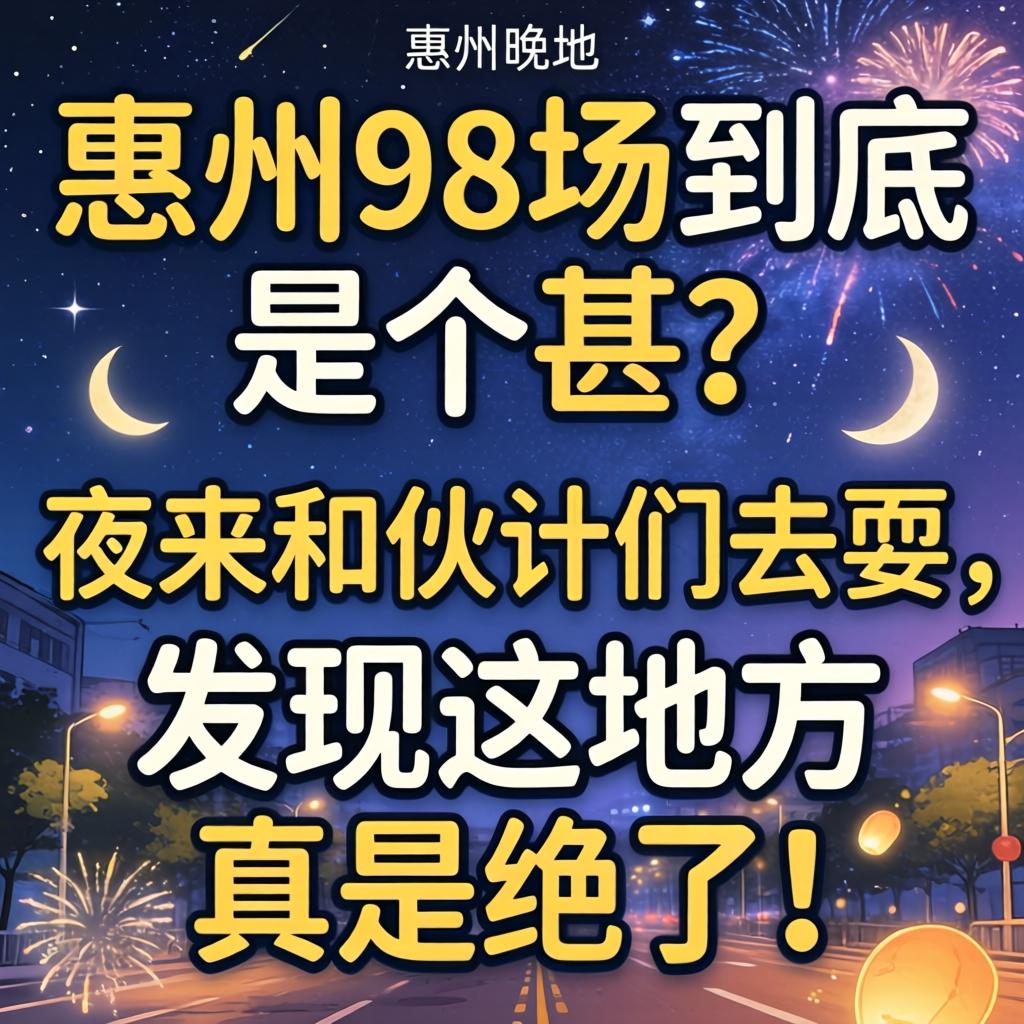 惠州98场到底是个甚？夜来和伙计们去耍，发现这地方真是绝了！