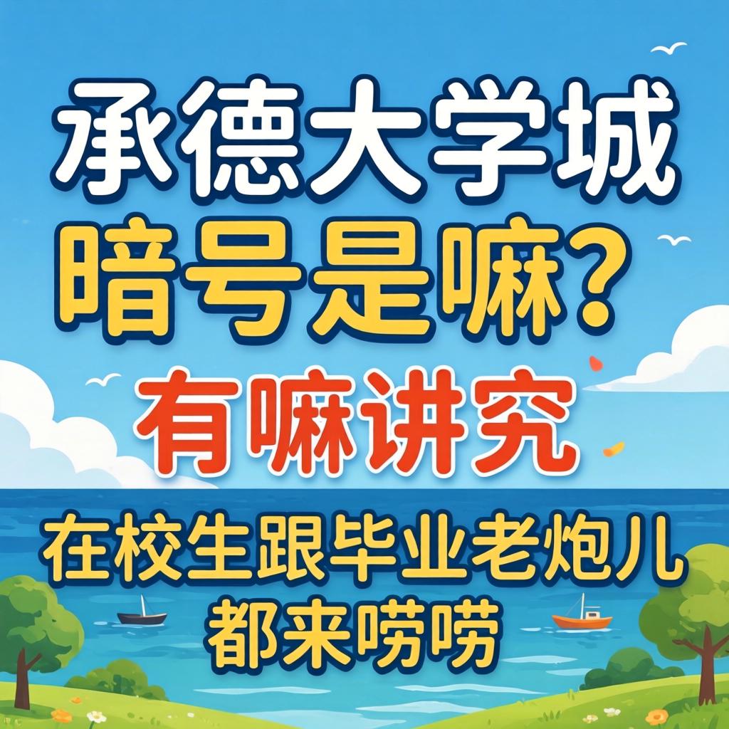 承德大学城暗号是嘛？有嘛讲究？在校生跟毕业老炮儿都来唠唠！