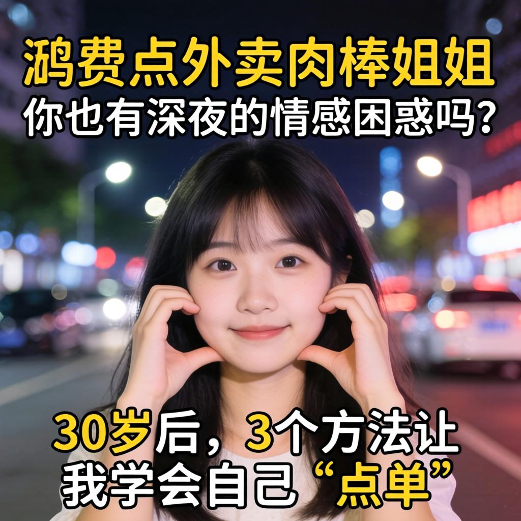 想要点外卖肉棒的姐姐，你也有深夜的情感困惑吗？30岁后，3个方法让我学会自己“点单”