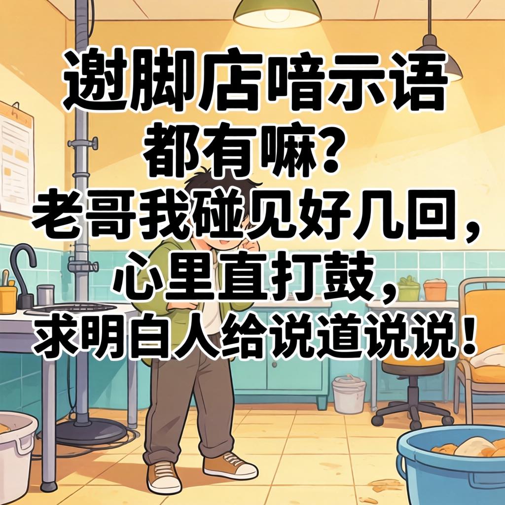 洗脚店的暗示语都有嘛？老哥我碰见好几回，心里直打鼓，求明白人给说道说道！