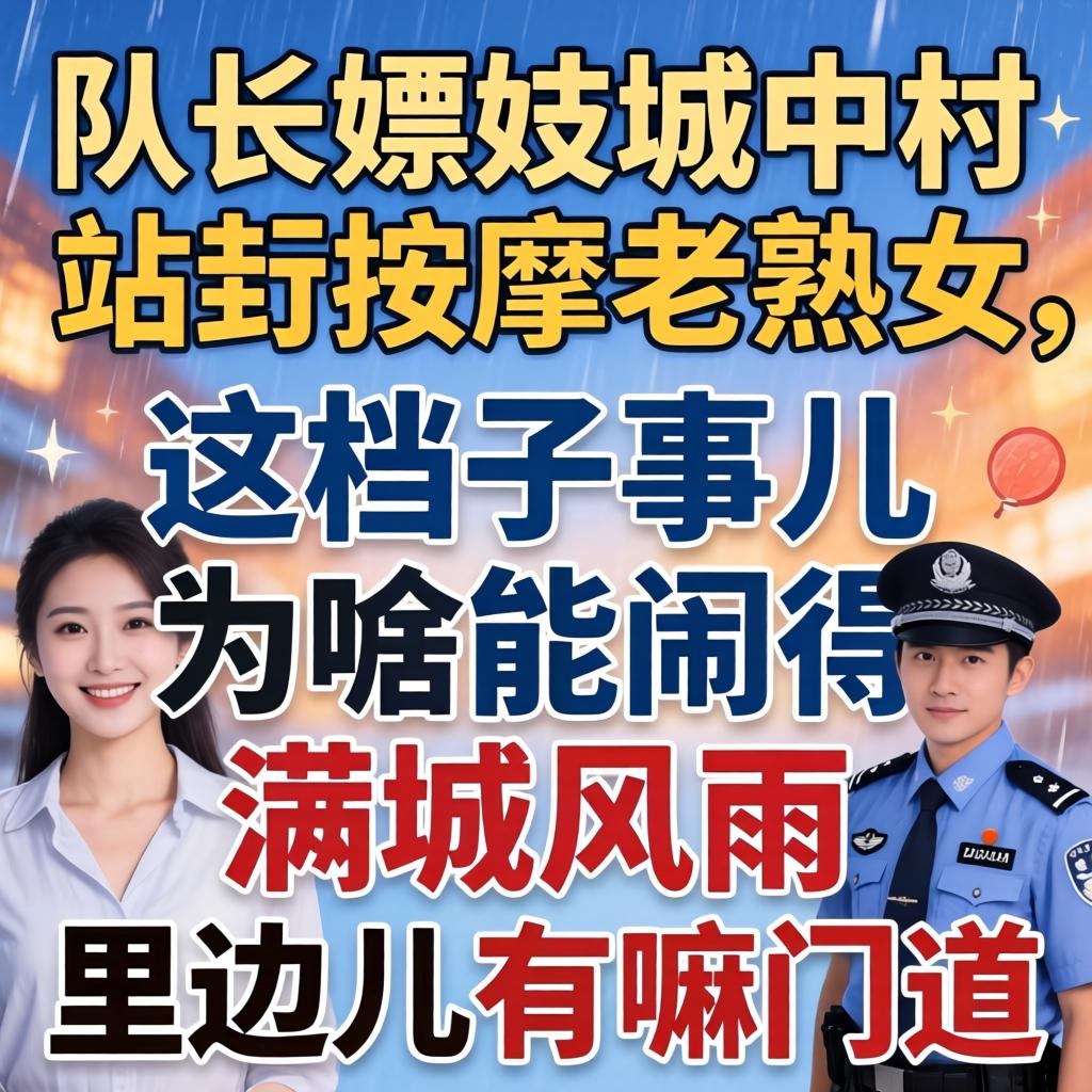 队长嫖妓城中村站街按摩老熟女，这档子事儿为嘛能闹得满城风雨，里边儿有嘛门道？