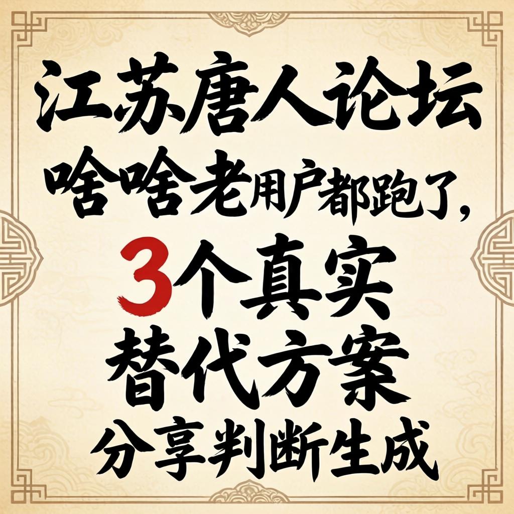 江苏唐人论坛是啥？为啥老用户都跑了，3个真实代替规划分享