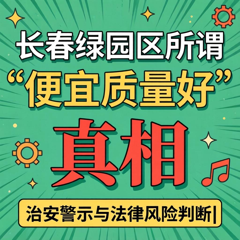 长春绿园区所谓“便宜质量好”的真相|治安警示与法律风险