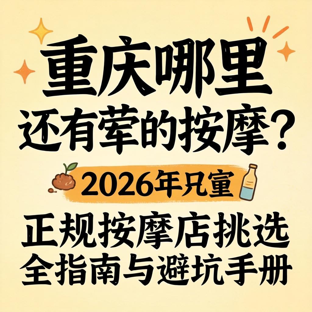 重庆哪里还有荤的按摩？2026年正规按摩店挑选全指南与避坑手册