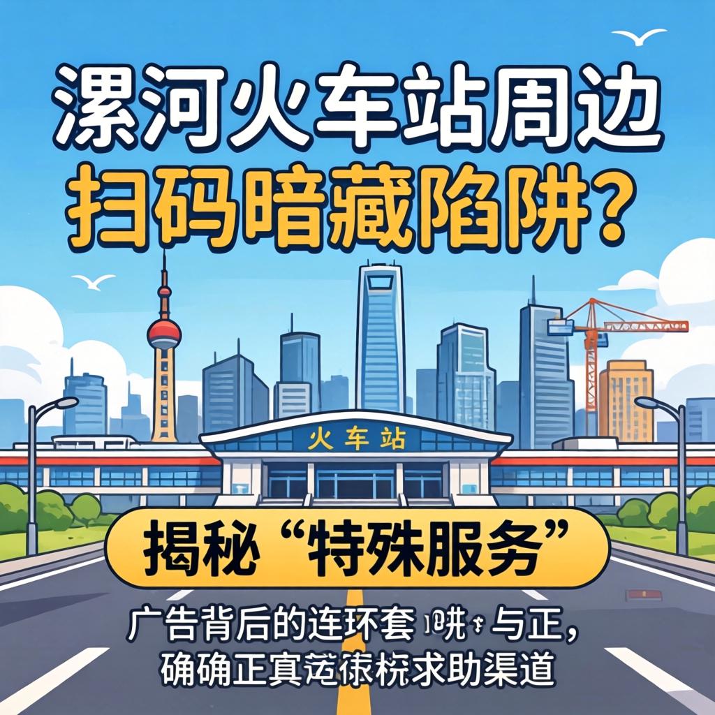 漯河火车站周边扫码暗藏陷阱？揭秘“特殊服务”广告背后的连环套与正确求助渠道