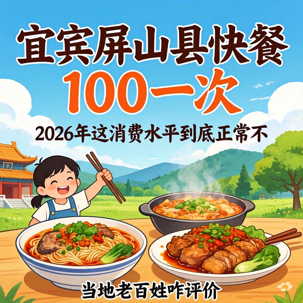 宜宾屏山县快餐100一次,在2026年这消费水平到底正常不?当地老百姓咋评价?