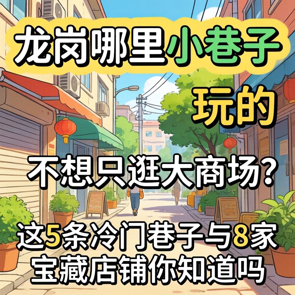 龙岗那里有小巷子可以玩的，，，，不想只逛大商。。？？？这5条冷门巷子与8家宝藏店肆你知道吗？？？