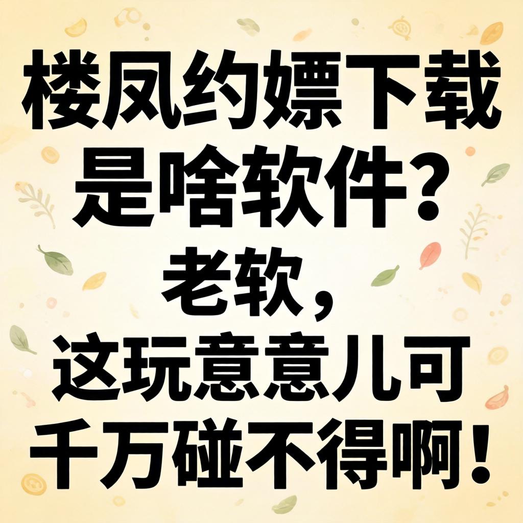 楼凤约嫖下载是啥软件？老铁，这玩意儿可千万碰不得。