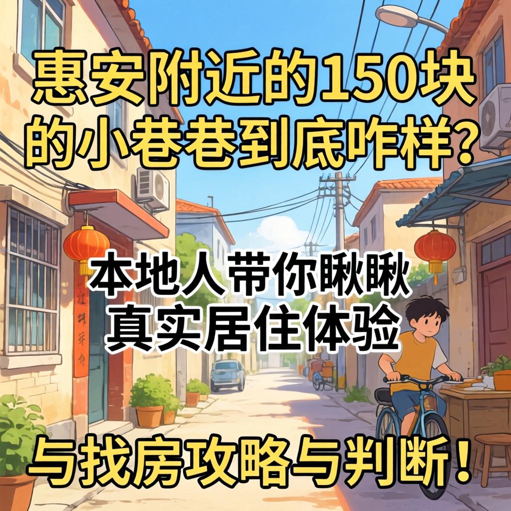 惠安附近的150块的小巷到底咋样？本地人带你瞅瞅真实居住体验与找房攻略