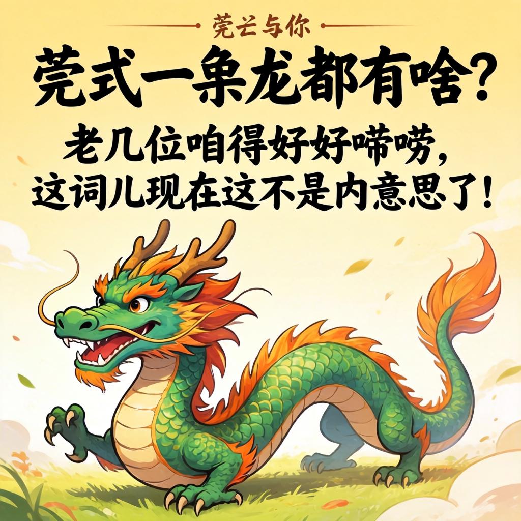 莞式一条龙都有啥？老几位咱得好好唠唠，这词儿现在可不是内意思了！