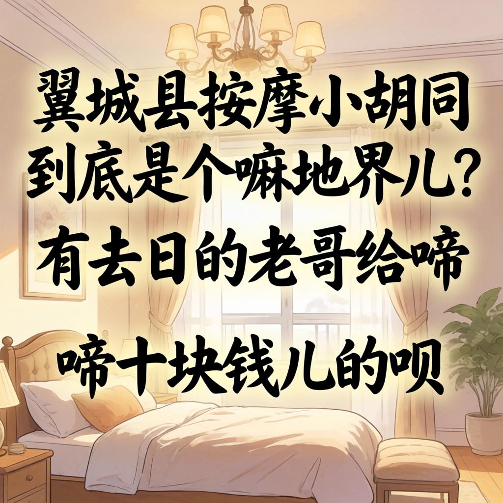 翼城县推拿幼胡同到底是个嘛地界儿？有去过的老哥给唠十块钱儿的呗？