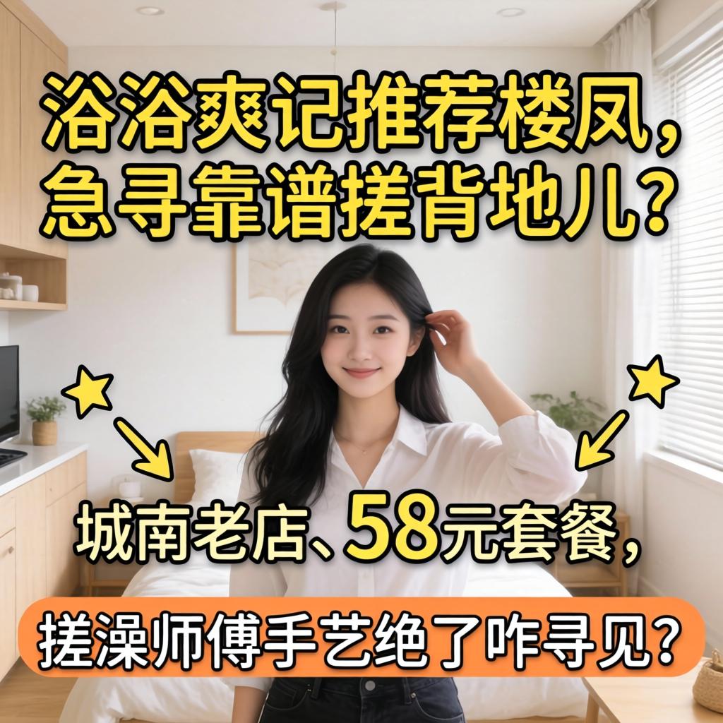沐浴爽记推荐楼凤，急寻靠谱搓背地儿？城南老店、58元套餐，搓澡师傅手艺绝了咋寻见？