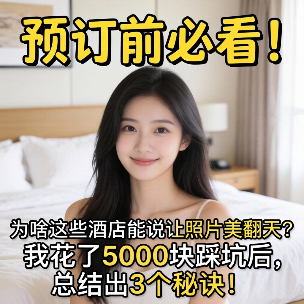 白嫩极品女神美女酒店，预订前必看！为啥这些酒店能让照片美翻天？我花了5000块踩坑后，总结出3个秘诀！