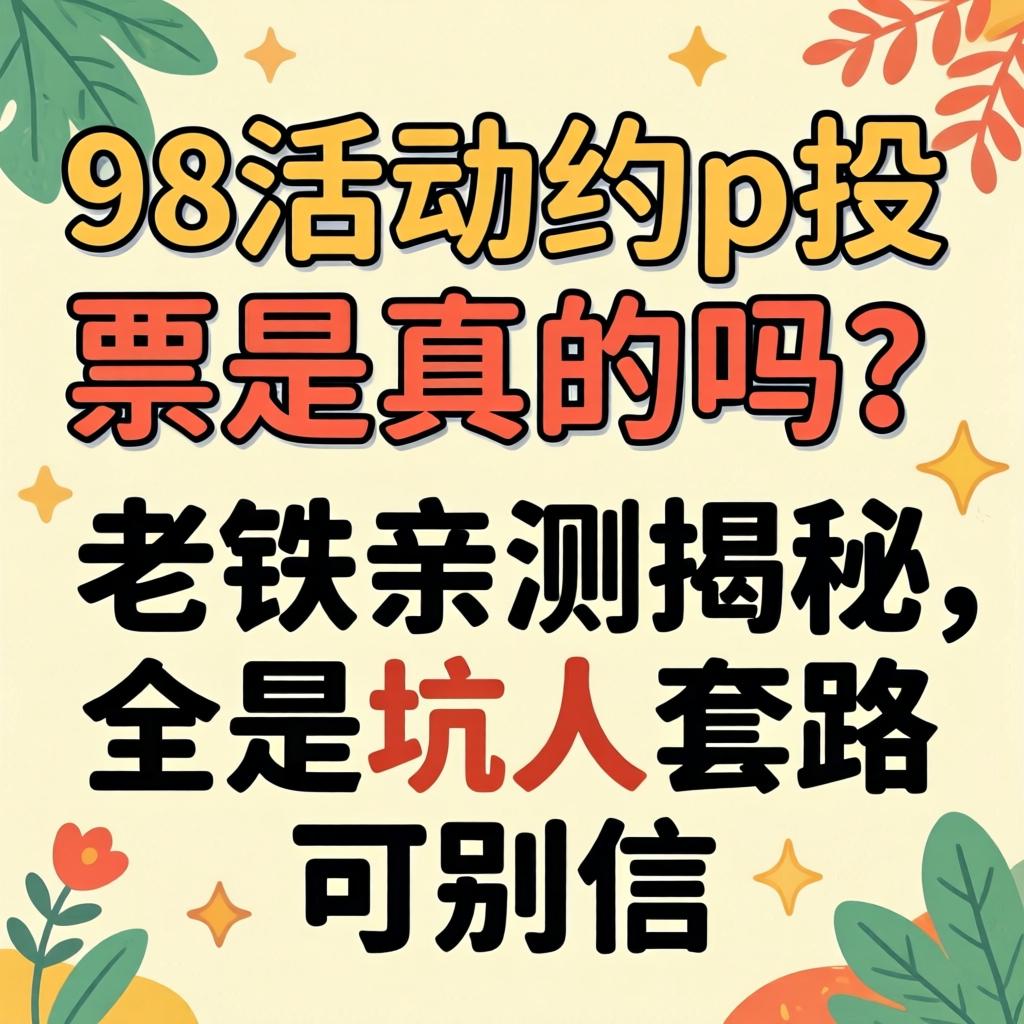98活动约p投票是真的吗？老铁亲测揭秘，满是坑人套路可别信